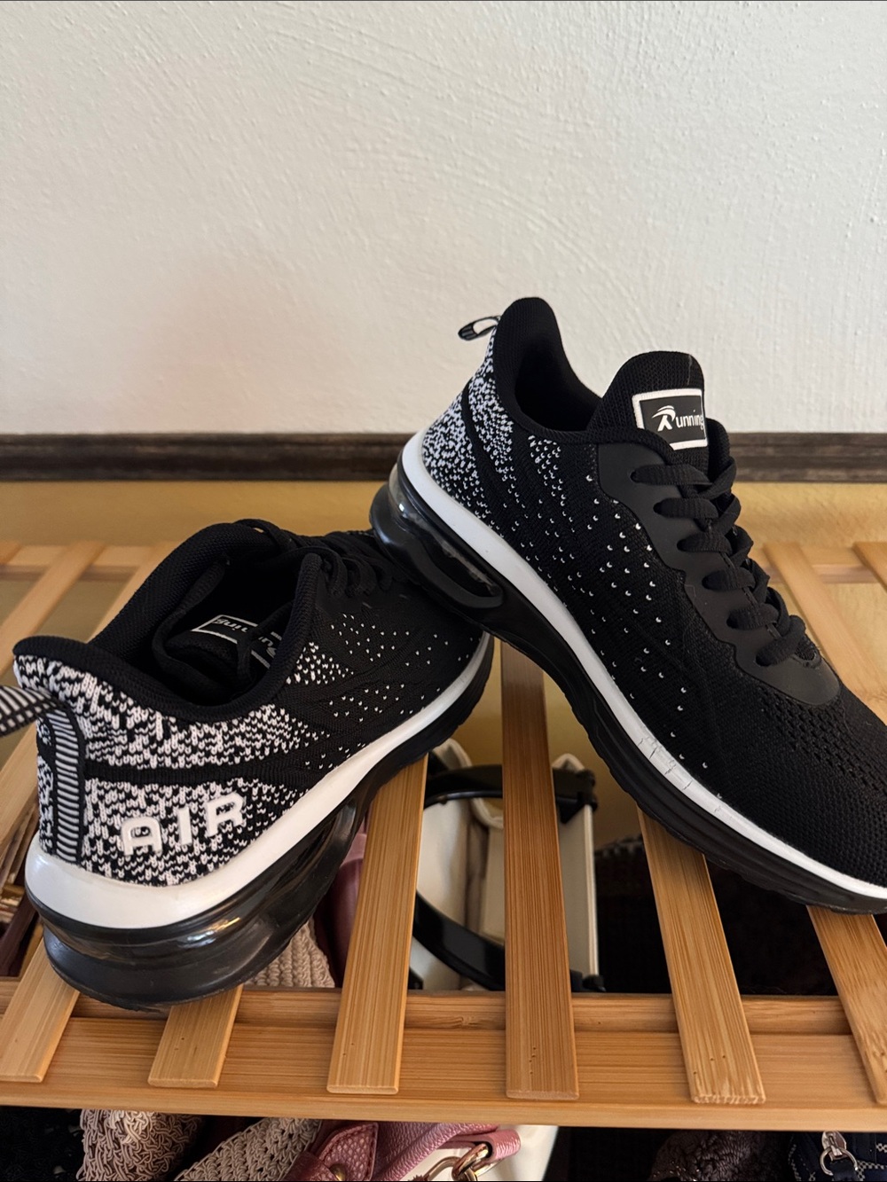 Nike Black and White Women's Air-Style Sneakers